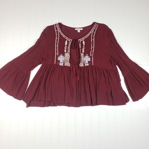 Miami Francesca's Collections embroidered kimono top